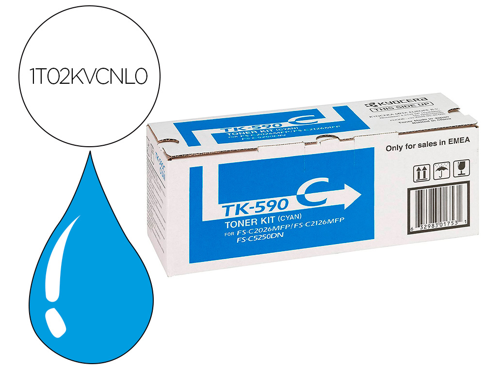 TONER KYOCERA TK590C FSC2026 /2126 /2526 /5250 CIAN