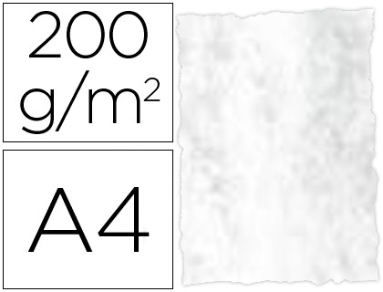 PAPEL PERGAMINO DIN A4 TROQUELADO 200 GR COLOR MARMOLEADO GRIS PAQUETE DE 25 HOJAS