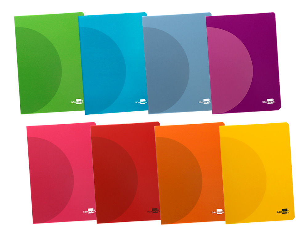 LIBRETA LIDERPAPEL 360 TAPA DE PLASTICO A5 48 HOJAS 90G/M2 PAUTA 5 2,5MM CON MARGEN COLORES SURTIDOS
