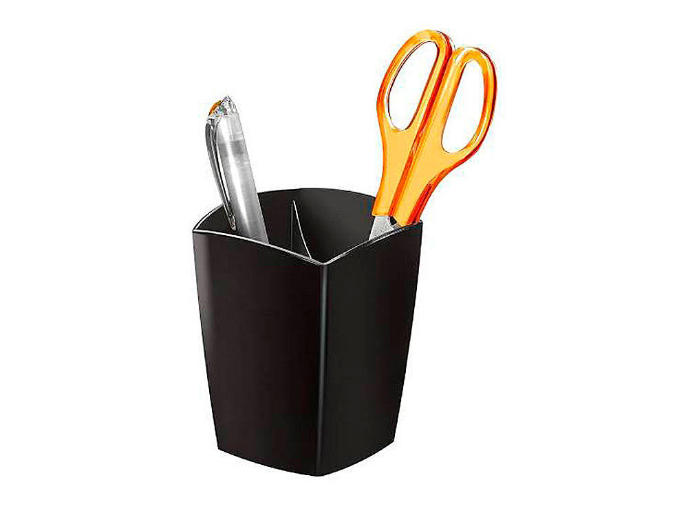 CUBILETE PORTALAPICES CEP NEGRO OPACO PLASTICO MAGNETICO 78X74X95 MM