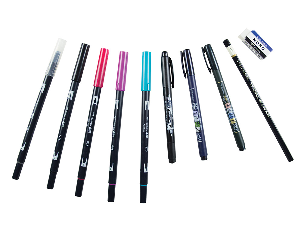 SET CALIGRAFIA TOMBOW LETTERING ADVANCE 10 PIEZAS