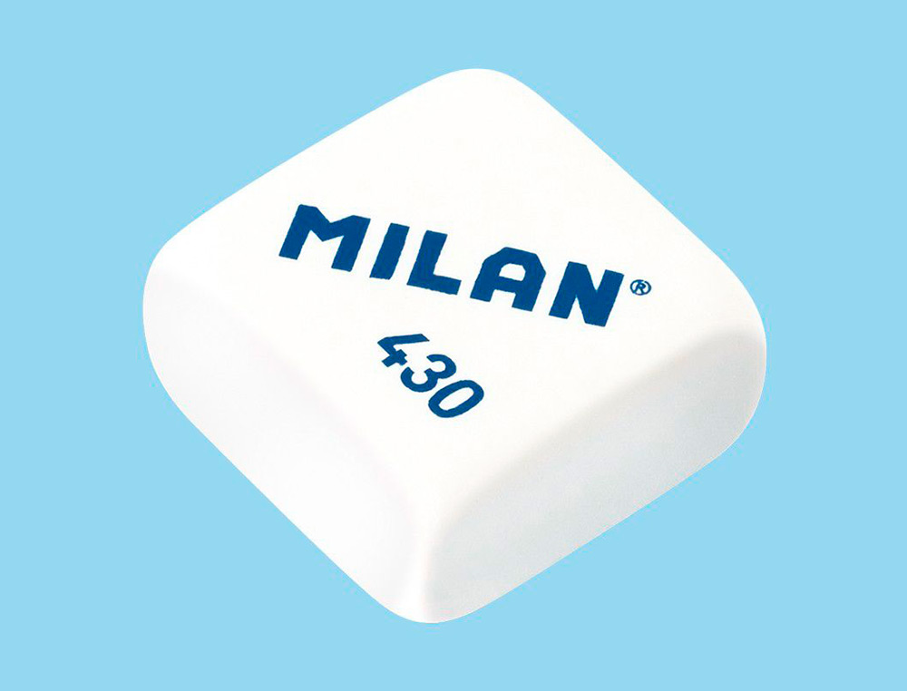 GOMA DE BORRAR MILAN 430 BLISTER DE 4 UNIDADES
