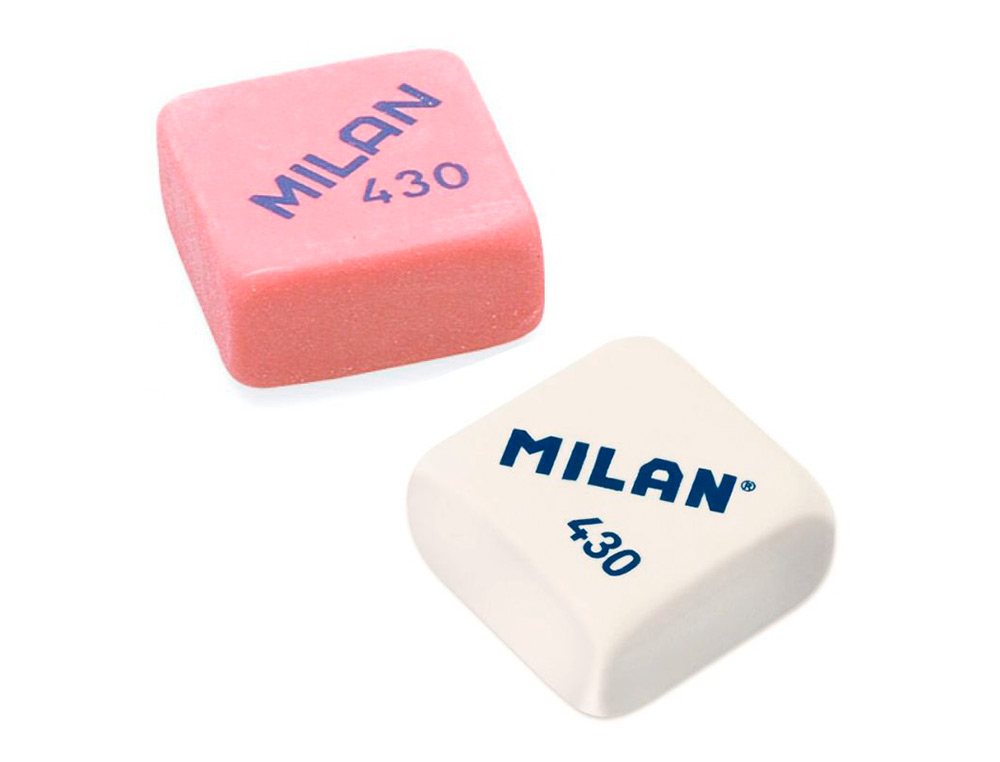 GOMA DE BORRAR MILAN 430 BLISTER DE 4 UNIDADES