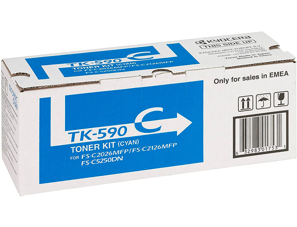 TONER KYOCERA TK590C FSC2026 /2126 /2526 /5250 CIAN