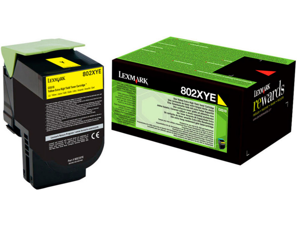 TONER LASER LEXMARK 80C2XYE AMARILLO 4000 PAGINAS