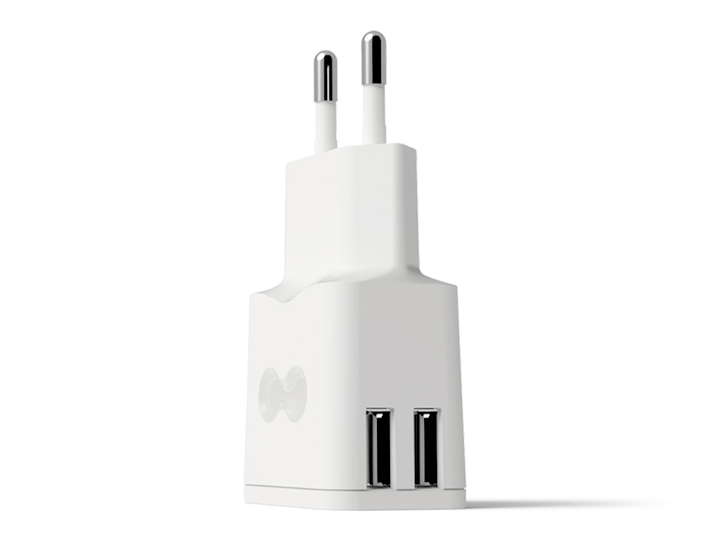 CARGADOR DE PARED GROOVY 2 USB COLOR BLANCO