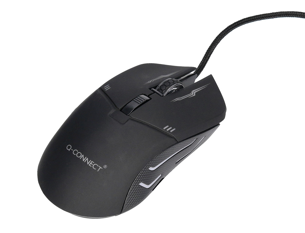 SET TECLADO Y RATON Q-CONNECT CON CABLE E ILUMINACION LED COLOR NEGRO