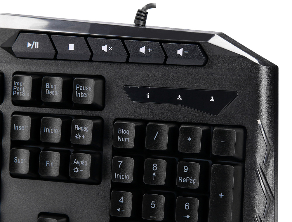 SET TECLADO Y RATON Q-CONNECT CON CABLE E ILUMINACION LED COLOR NEGRO