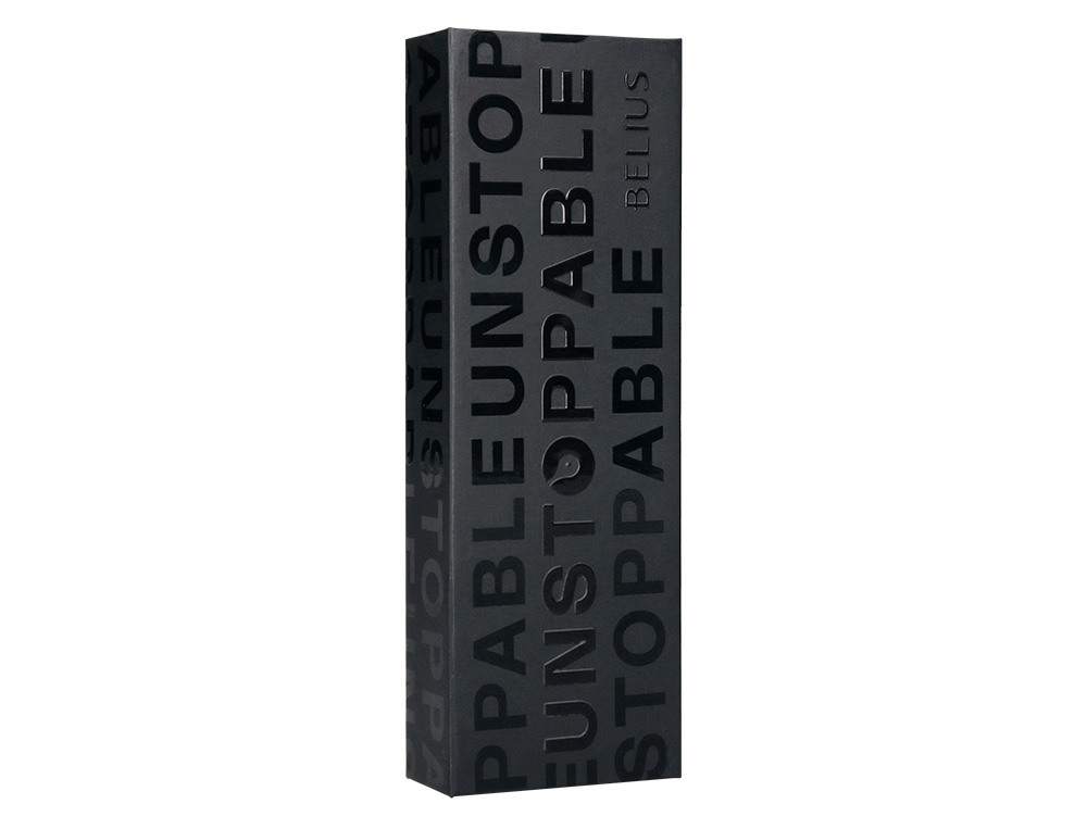 ROLLER BELIUS UNSTOPPABLE COLOR NEGRO TINTA NEGRA CAJA DE DISEÑO