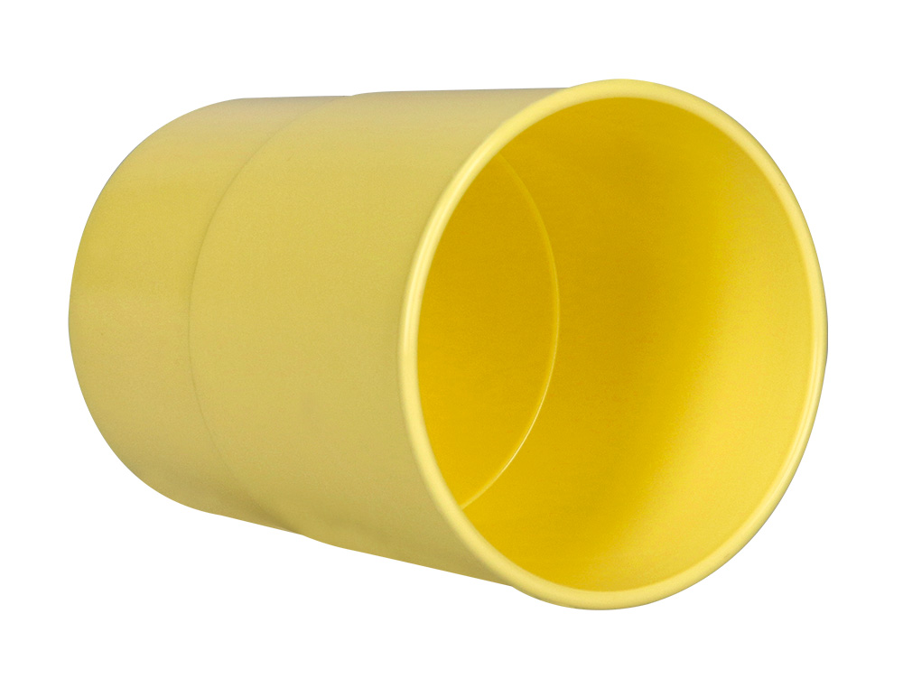CUBILETE PORTALAPICES Q-CONNECT AMARILLO PASTEL OPACO PLASTICO DIAMETRO 75 MM ALTO 100 MM