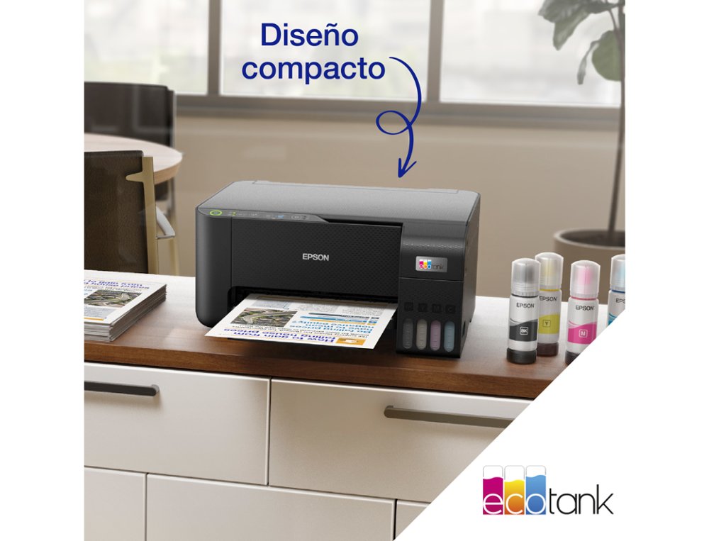 EQUIPO MULTIFUNCION EPSON ECOTANK ET-2860 TINTA COLOR DIN A4 33 PPM NEGRO / 15 PPM COLOR WIFI IMPRESORA ESCANER