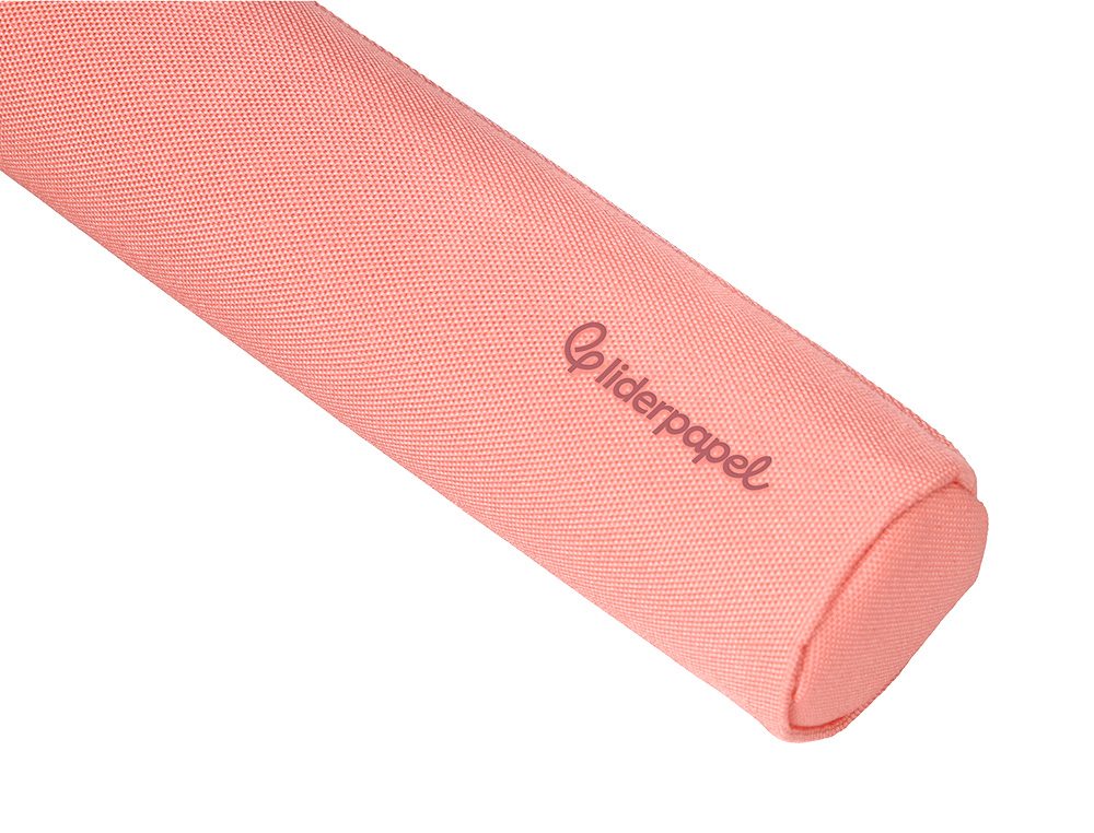 ESTUCHE PORTATODO LIDERPAPEL SLIM CILINDRICO 220X45MM ROSA