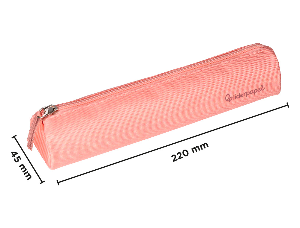 ESTUCHE PORTATODO LIDERPAPEL SLIM CILINDRICO 220X45MM ROSA