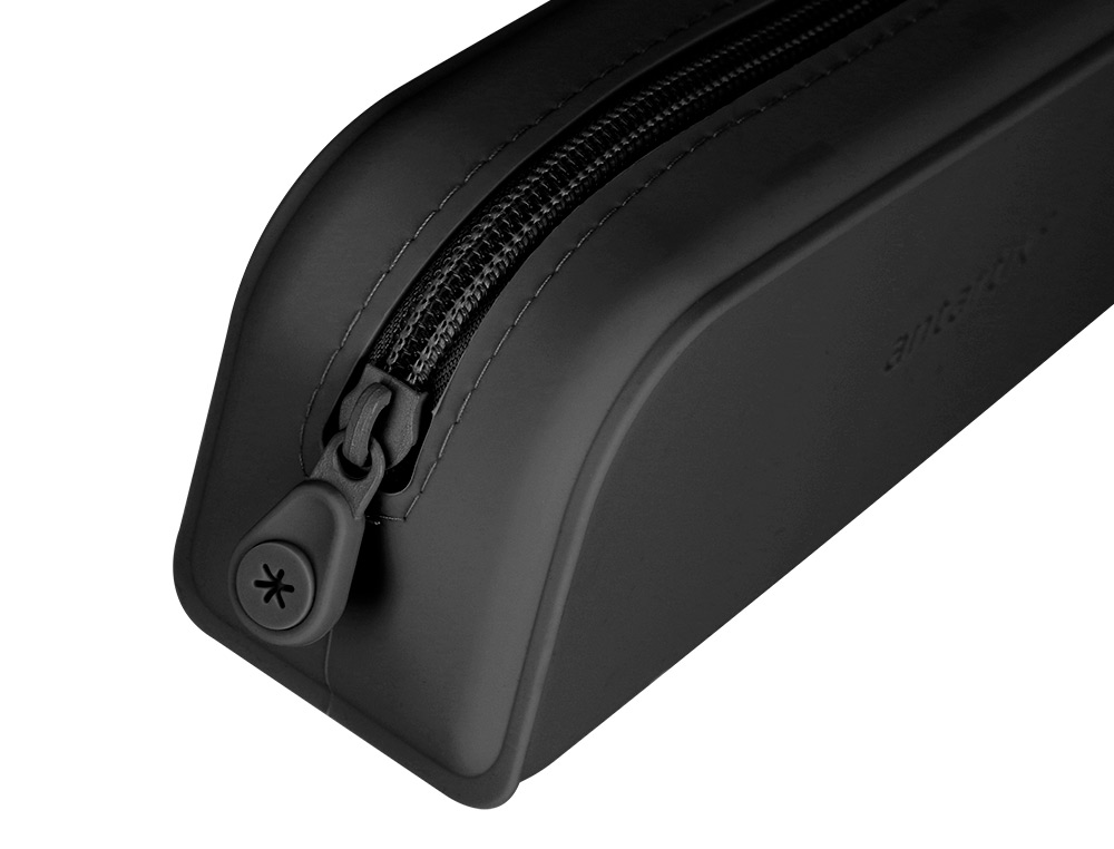 ESTUCHE PORTATODO ANTARTIK PRISMA SILICONA SOFT RECTANGULAR 185X50X75 MM COLOR NEGRO