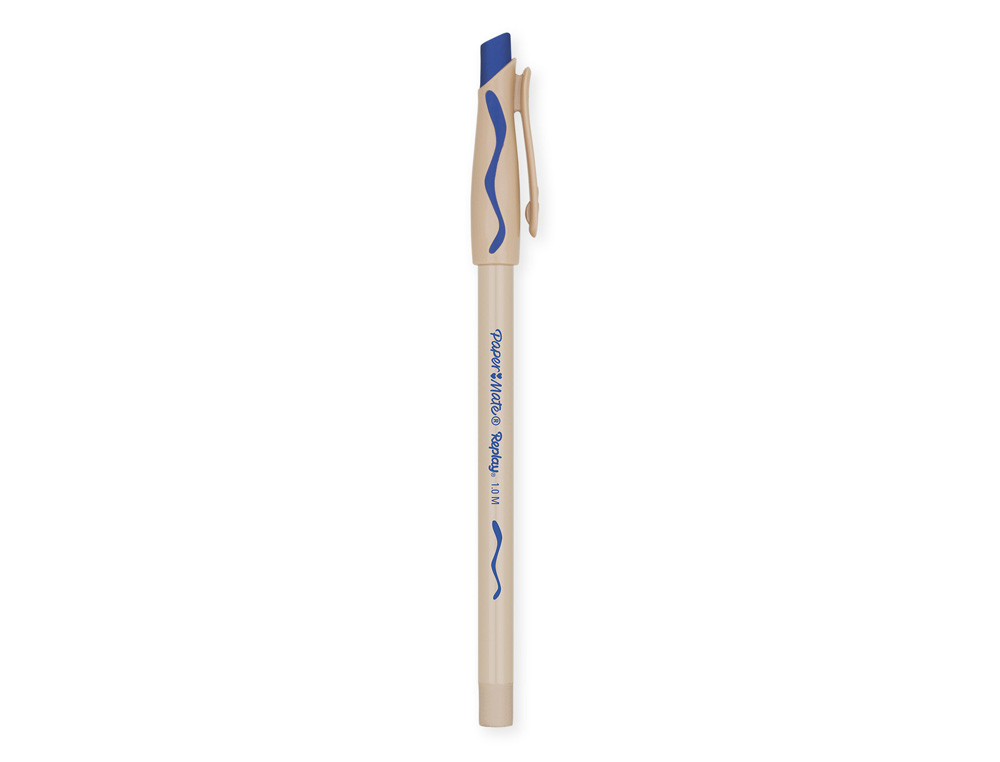 BOLIGRAFO REPLAY AZUL CON GOMA DE BORRAR