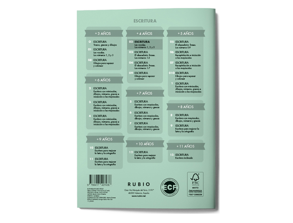 CUADERNO RUBIO CALIGRAFIA N 02