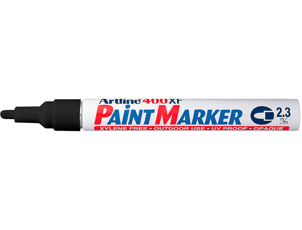 ROTULADOR ARTLINE MARCADOR PERMANENTE EK-400 XF NEGRO -PUNTA REDONDA 2.3 MM -METAL CAUCHO Y PLASTICO