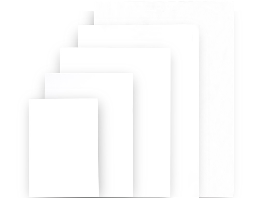 CARTON PLUMA LIDERPAPEL BLANCO DOBLE CARA 50X70CM ESPESOR 3MM