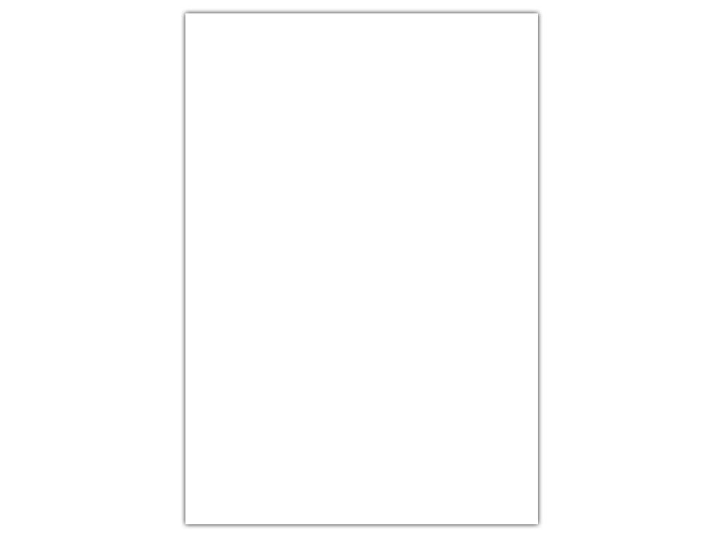 CARTULINA LIDERPAPEL 50X65 CM 240G/M2 BLANCO PAQUETE DE 25 HOJAS