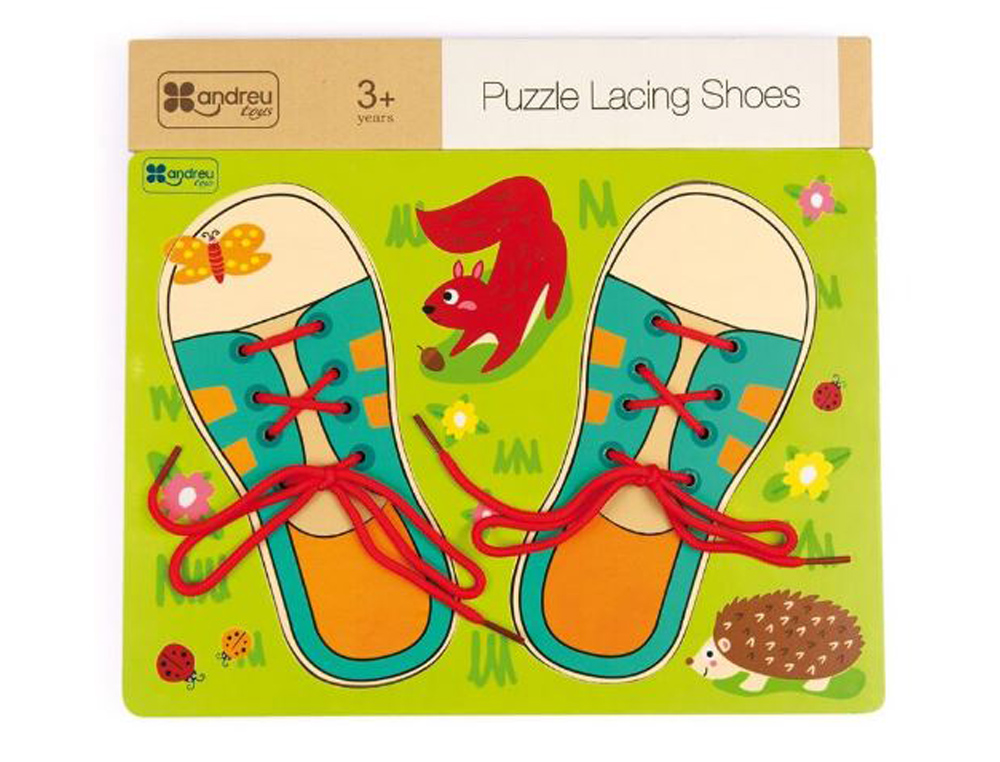 JUEGO ANDREUTOYS ENHEBRAR HILAR Y COSER 30X22,5X1,3CM