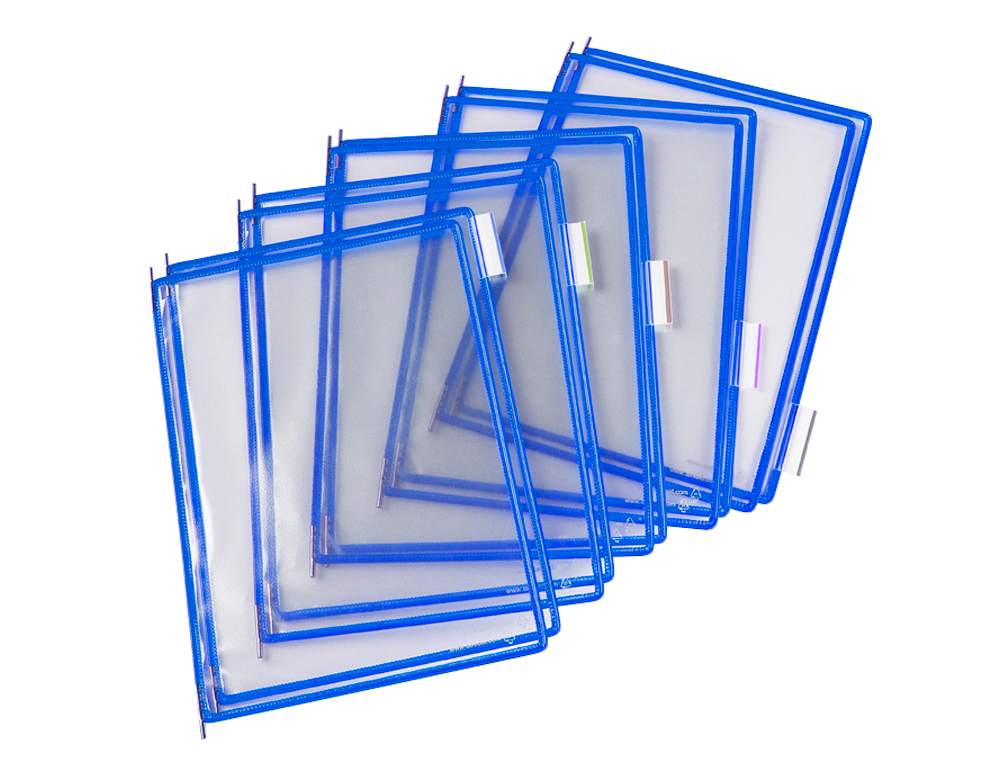 FUNDA PARA PORTACATALOGO DJOIS DIN A4 COLOR AZUL PACK DE 10 UNIDADES