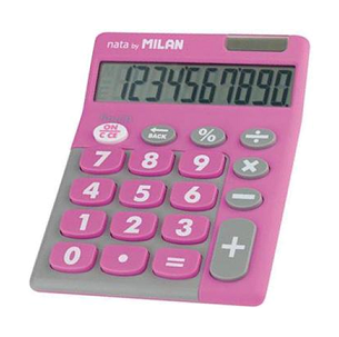 CALCULADORA MILAN DUO 10 DIGITOS COLOR ROSA