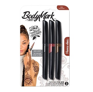 ROTULADOR BODYMARK TATTOO HENNA VIBES PACK-3 UNIDADES (DISFRACES)