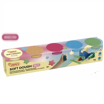 PASTA SOFT DOUGH DE JOVI 5 BOTES DE COLORES NEON
