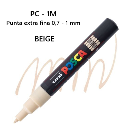ROTULADOR UNI POSCA 0.7 MM PC-1M BEIGE