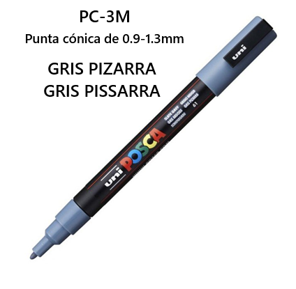 ROTULADOR UNI POSCA PC-3M GRIS PIZARRA