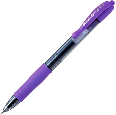 BOLIGRAFO PILOT G-2 TINTA GEL LILA