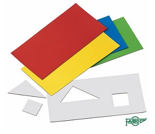 IMAN EN LAMINA 10X20CM.BLISTER 5 COLORES