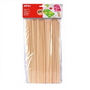 PALOS DE PINCHO APLI DE MADERA PAQUETE 50U. 13483
