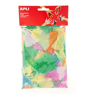 PLUMAS PEQUEAS ''MONA'' APLI EN COLORES BOLSA 15GR.