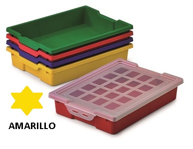 BANDEJA MEDIANA AMARILLA  PARA MUEBLES ESCOLARES 