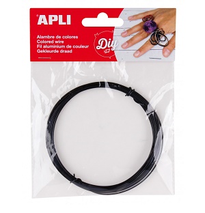 ALAMBRE  DE  COLOR NEGRO APLI ROLLO DE 1.5MMX5M. 14094
