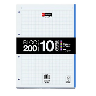 RECAMBIO BLOC M.R. NOTEBOOK 200H A4 10 COLORES