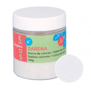ARENA DE COLORES SARENA POTE 100GR. COLOR BLANCO