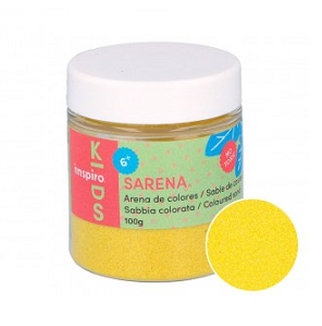 ARENA DE COLORES SARENA POTE 100GR. COLOR AMARILLO
