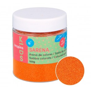ARENA DE COLORES SARENA POTE 100GR. COLOR NARANJA