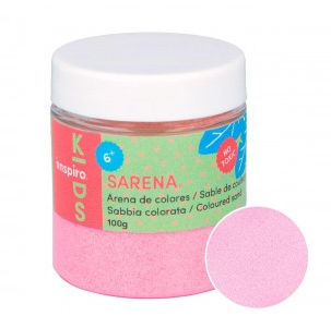 ARENA DE COLORES SARENA POTE 100GR. COLOR ROSA 