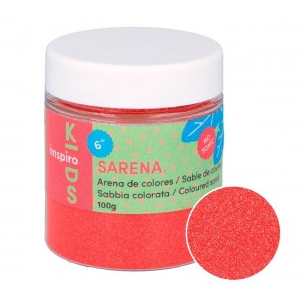 ARENA DE COLORES SARENA POTE 100GR. COLOR ROJO