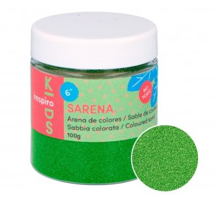 ARENA DE COLORES SARENA POTE 100GR. COLOR VERDE OLIVA
