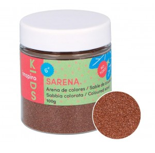 ARENA DE COLORES SARENA POTE 100GR. COLOR MARRON TIERRA
