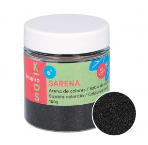 ARENA DE COLORES SARENA POTE 100GR. COLOR NEGRO