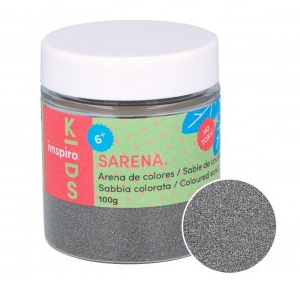 ARENA DE COLORES SARENA POTE 100GR. COLOR PLATA