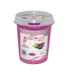 ARENA MAGICA MAGNETICA KLUGER DE COLOR LILA BOTE 1KG.