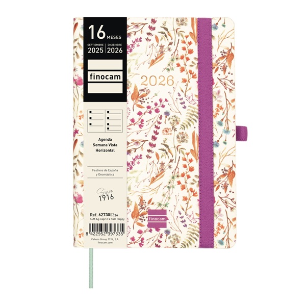 AGENDA CAPRI FINOCAM 16 MESES 2025-26 COLOR HAPPY