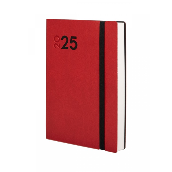 AGENDA FINOCAM DYNAMIC MARA A5 120X170MM. Y4 DIA PAGINA CATALAN 2025 COLOR ROJO