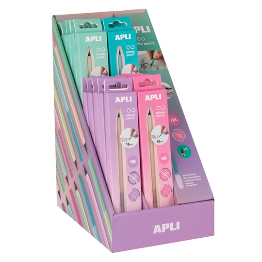 LAPIZ INFINITO APLI + PUNTA DE RECAMBIO COLORES NORDIK 1.6KM. DE ESCRITURA